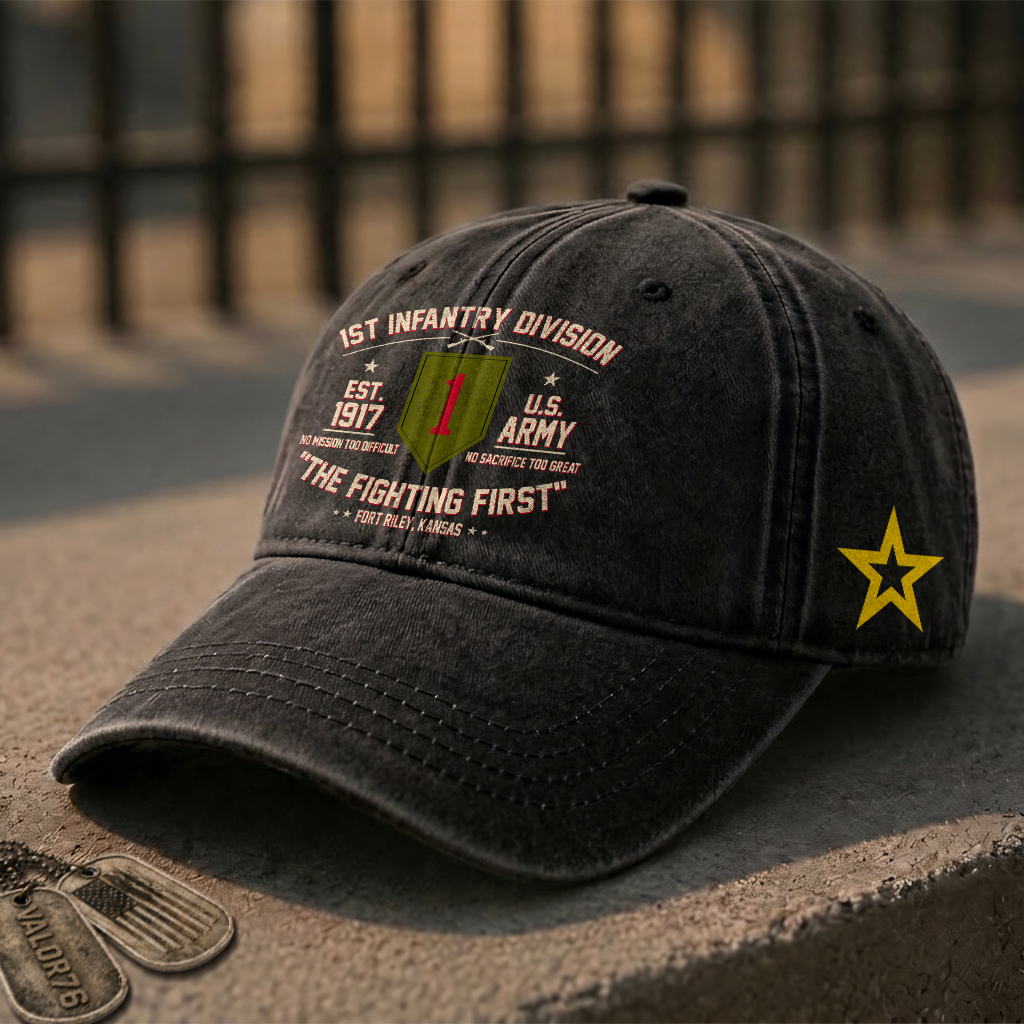 Army 1st Infantry Division Washed Cap