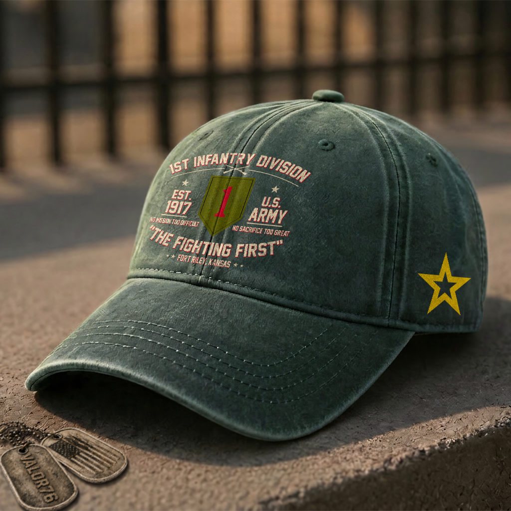 Army 1st Infantry Division Washed Cap