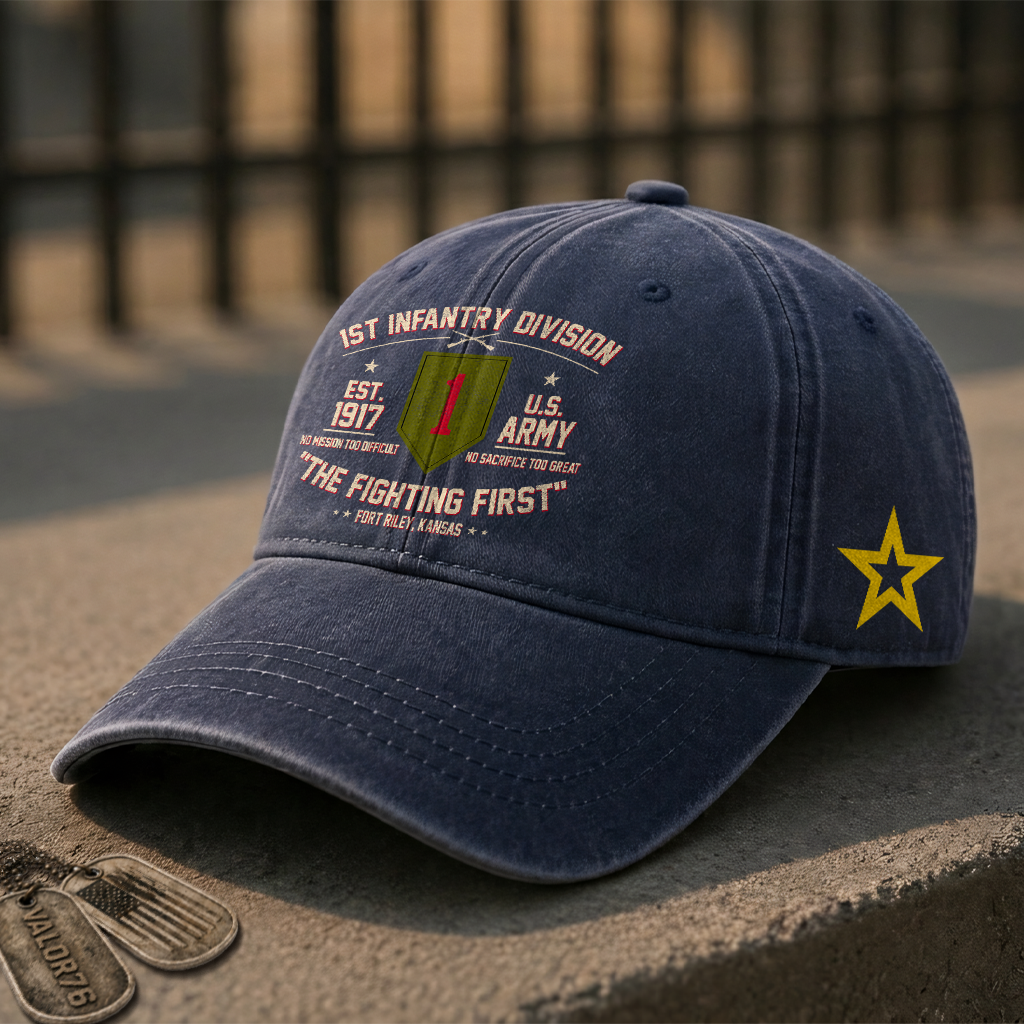 Army 1st Infantry Division Washed Cap