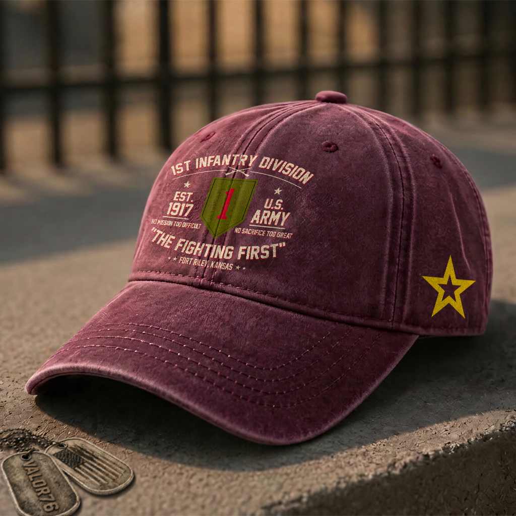 Army 1st Infantry Division Washed Cap