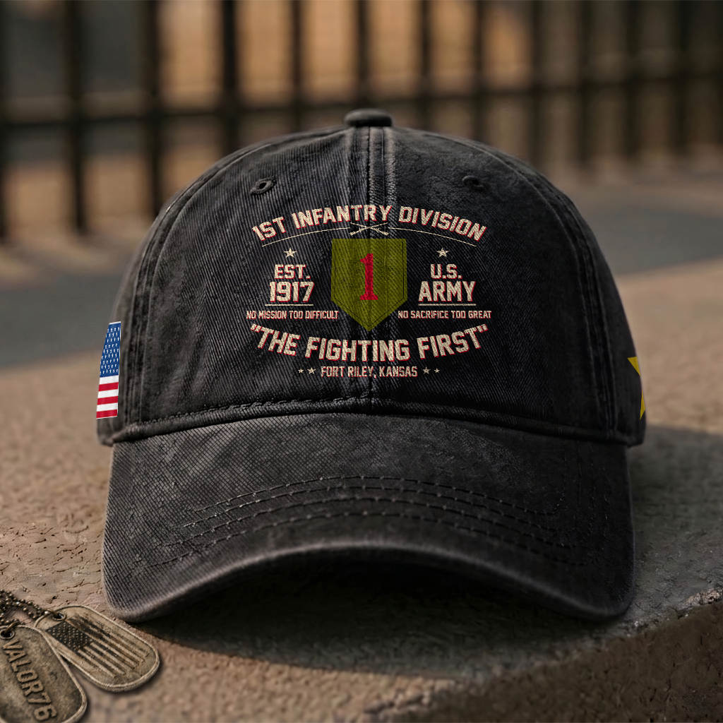 Army 1st Infantry Division Washed Cap