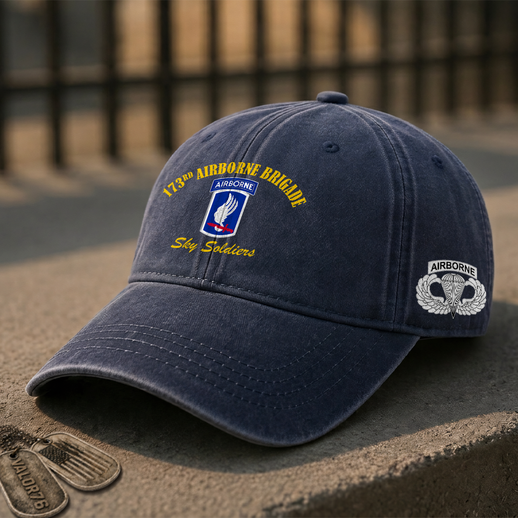 Personalizable 173rd Airborne Brigade Sky Soldier Washed Cap