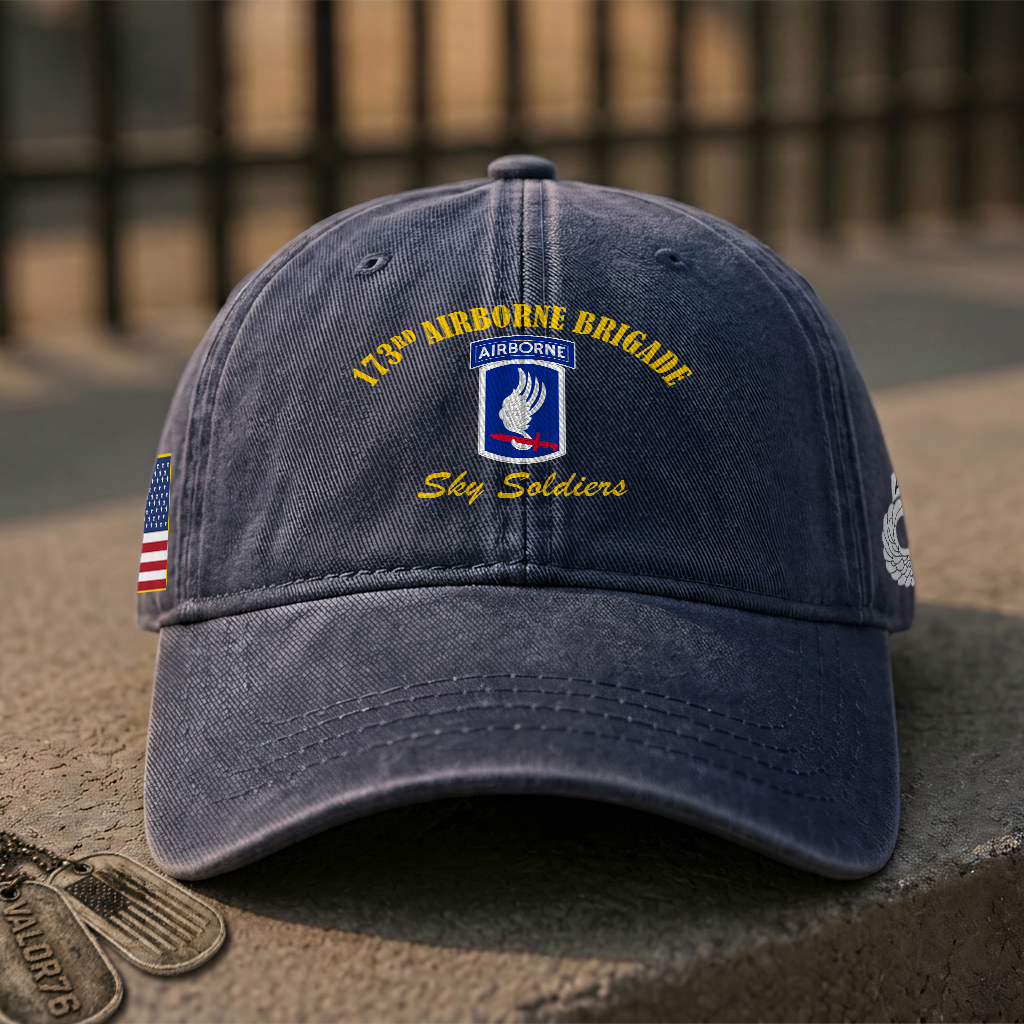 Personalizable 173rd Airborne Brigade Sky Soldier Washed Cap