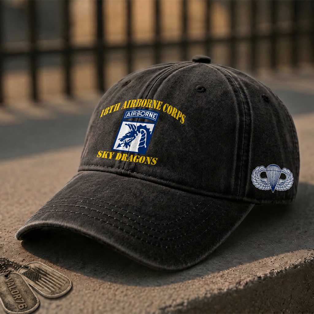 Personalizable 18th Airborne Division Washed Cap