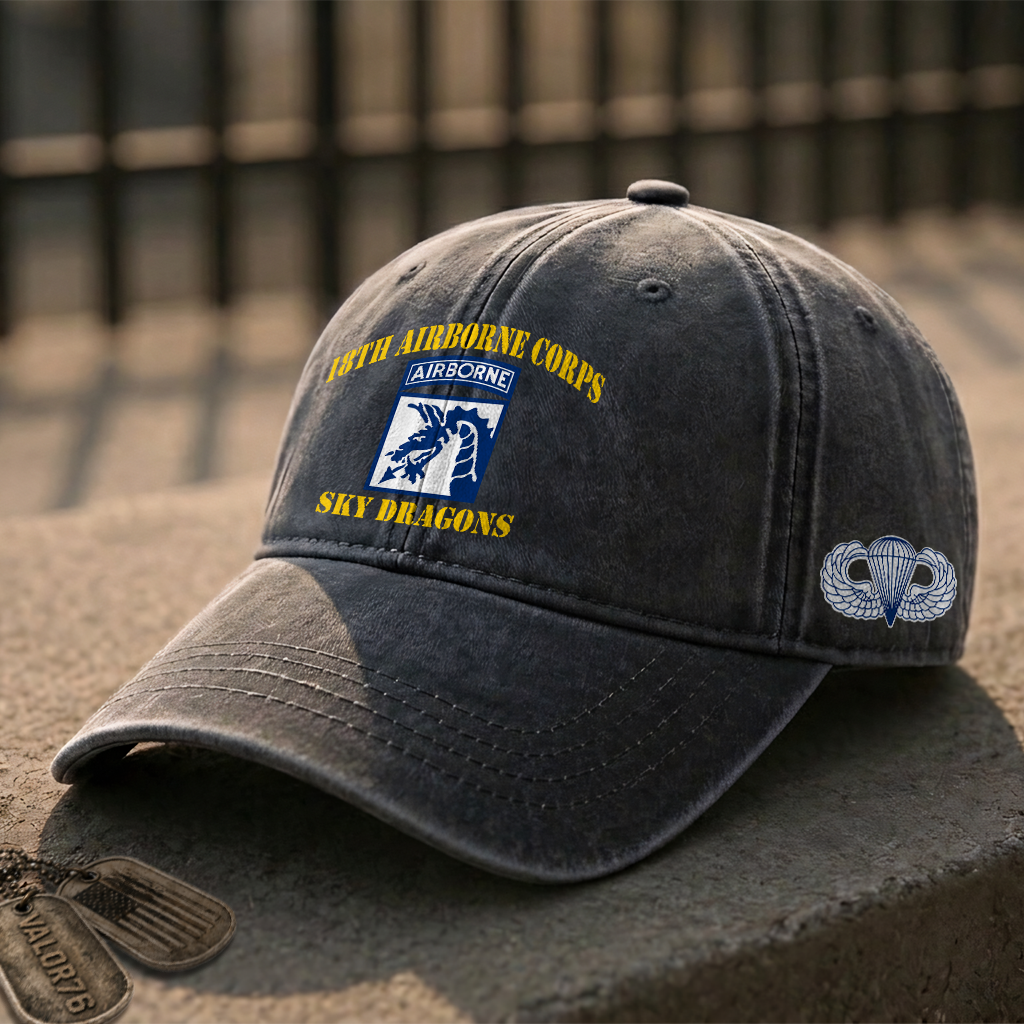 Personalizable 18th Airborne Division Washed Cap