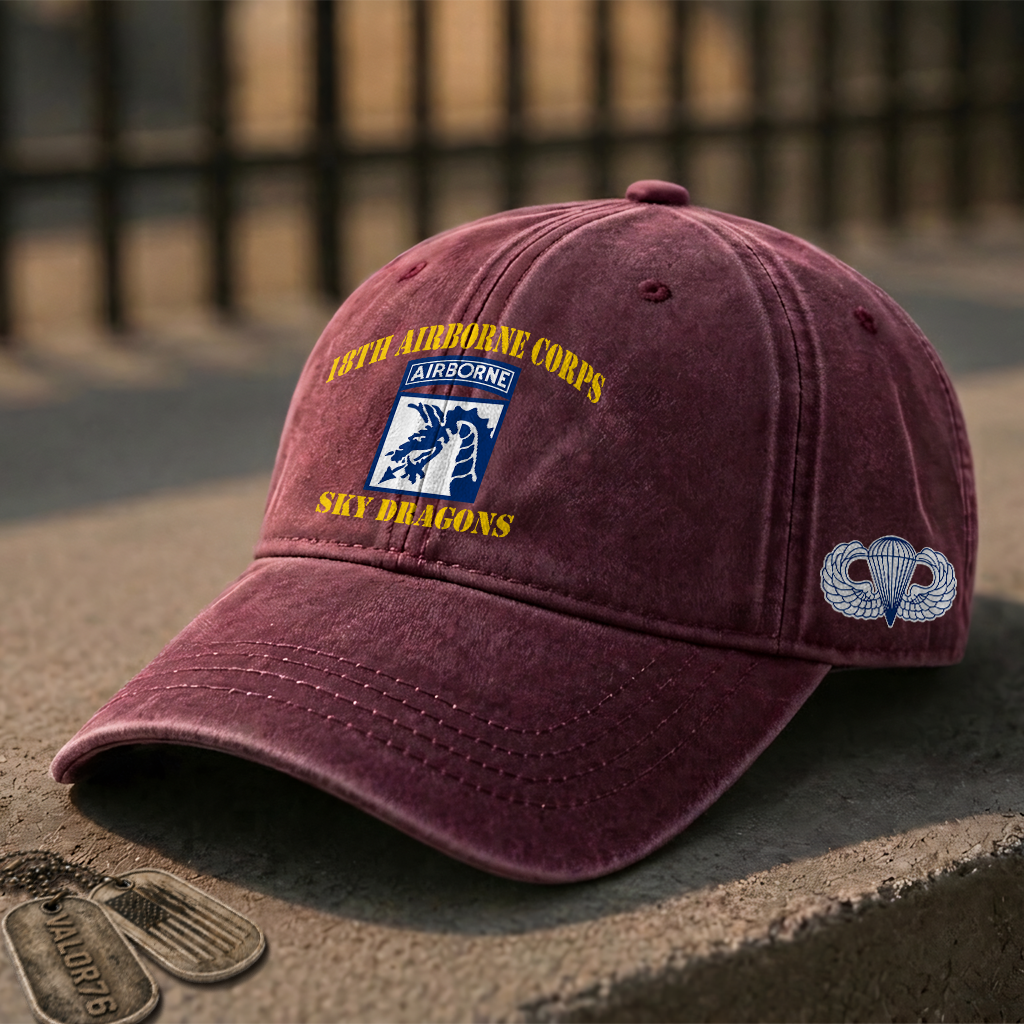 Personalizable 18th Airborne Division Washed Cap