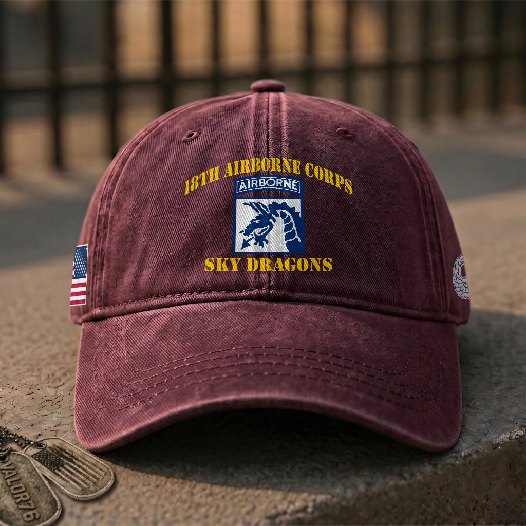 Personalizable 18th Airborne Division Washed Cap
