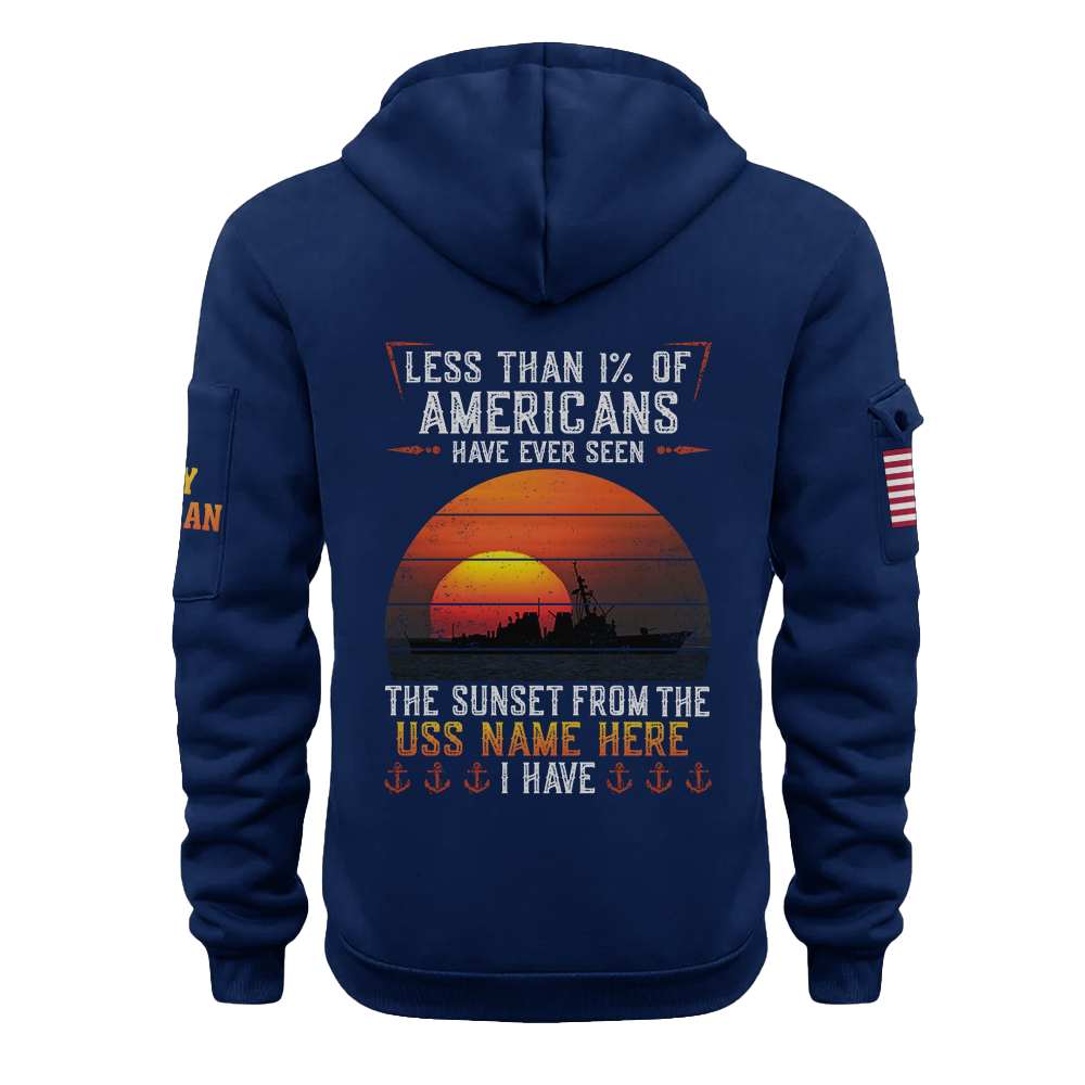 Less Than 1% Sunset Destroyers Personalizable Quarter Zip Hoodie
