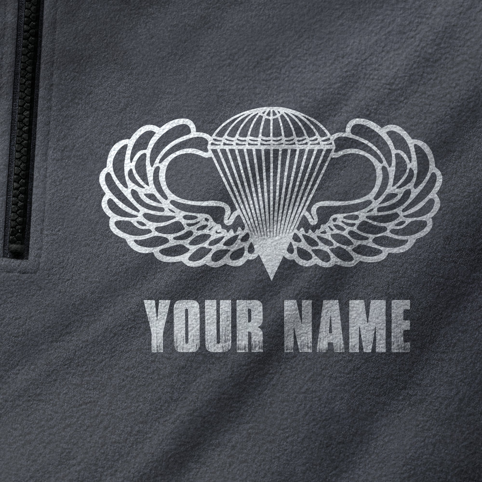 Personalizable Airborne Duty Honor Country Half-Zip Raglan Sweatshirt