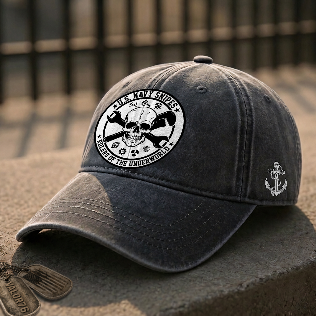Personalizable Navy Snipes Washed Cap