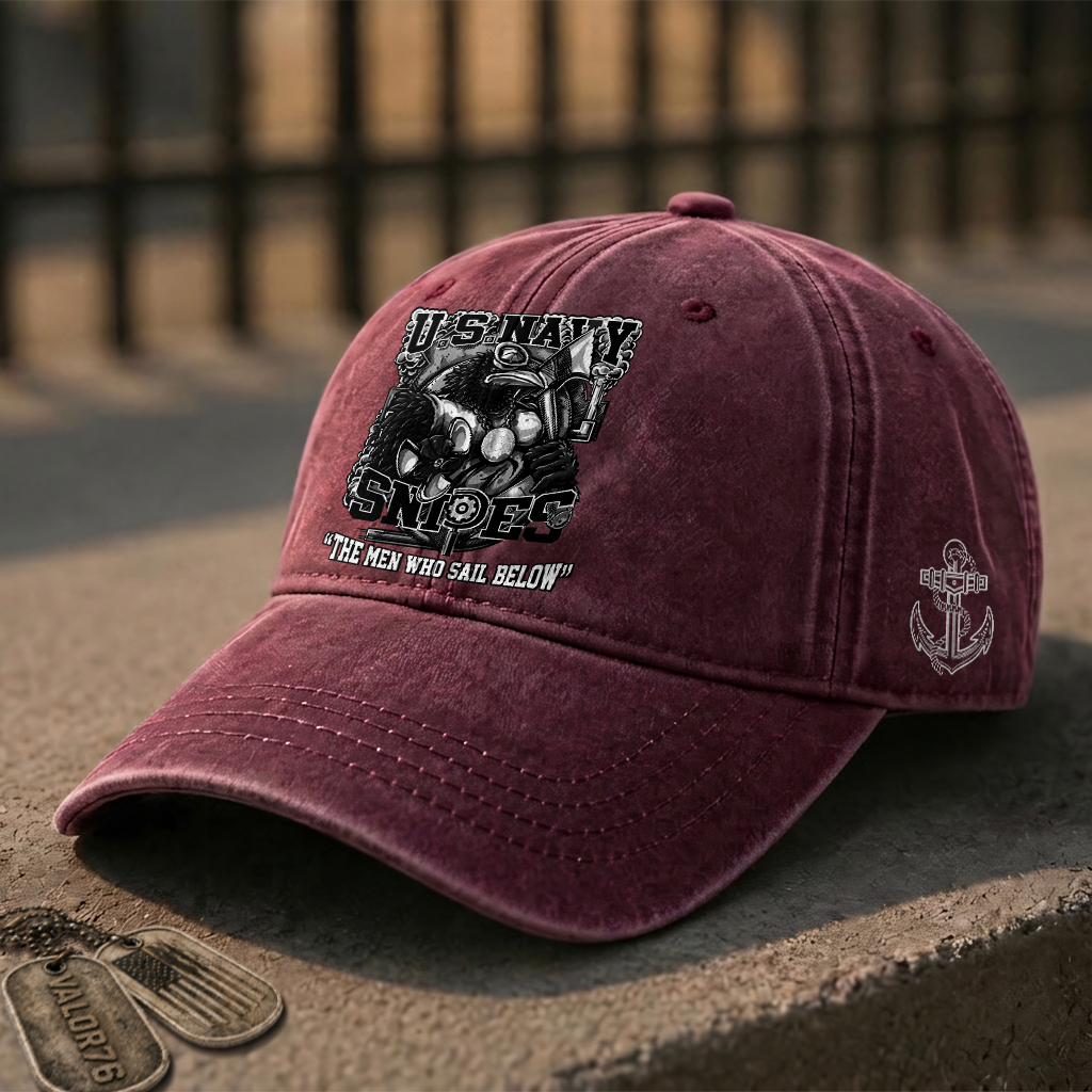 Personalizable Navy Snipes Washed Cap