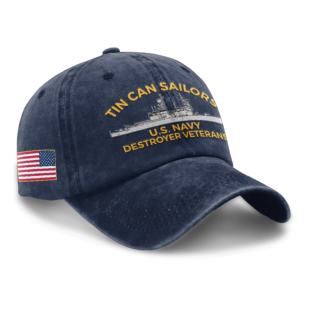 Personalizable Tin Can Sailors Washed Cap