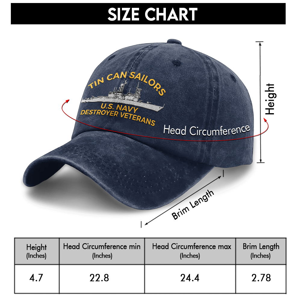 Tin Can Sailors Washed Cap
