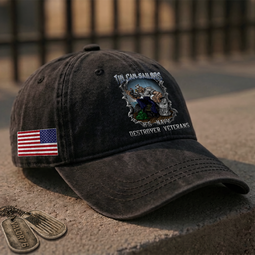 Personalizable Tin Can Sailors Washed Cap