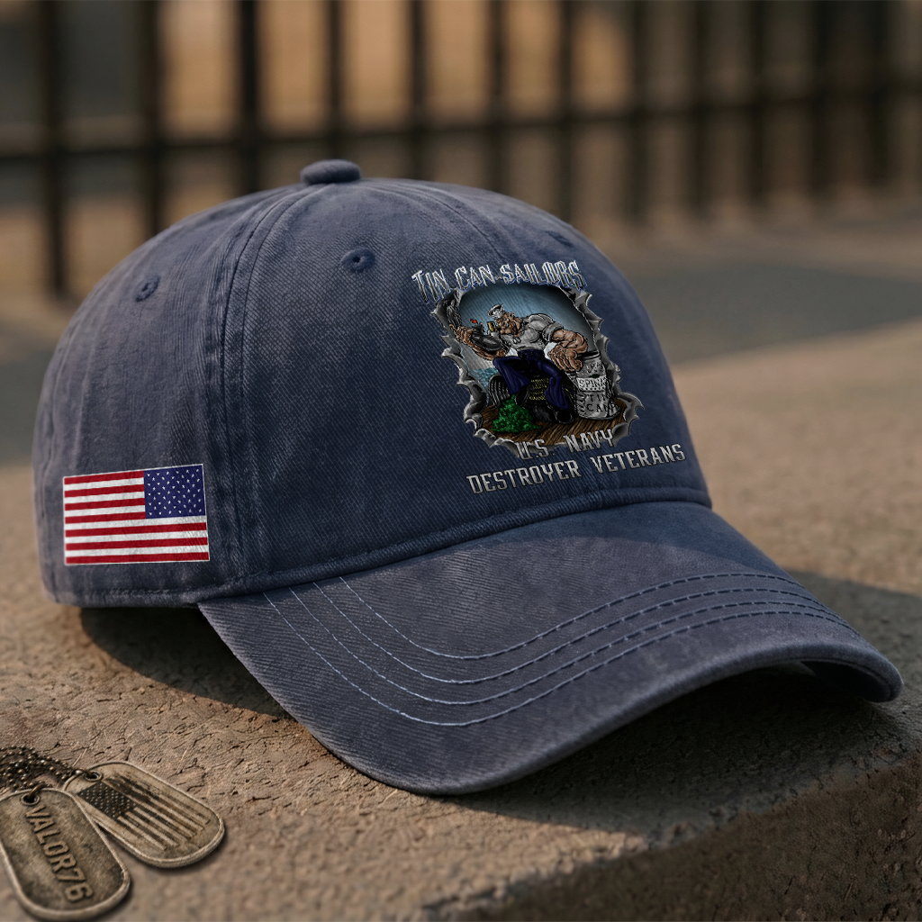 Personalizable Tin Can Sailors Washed Cap