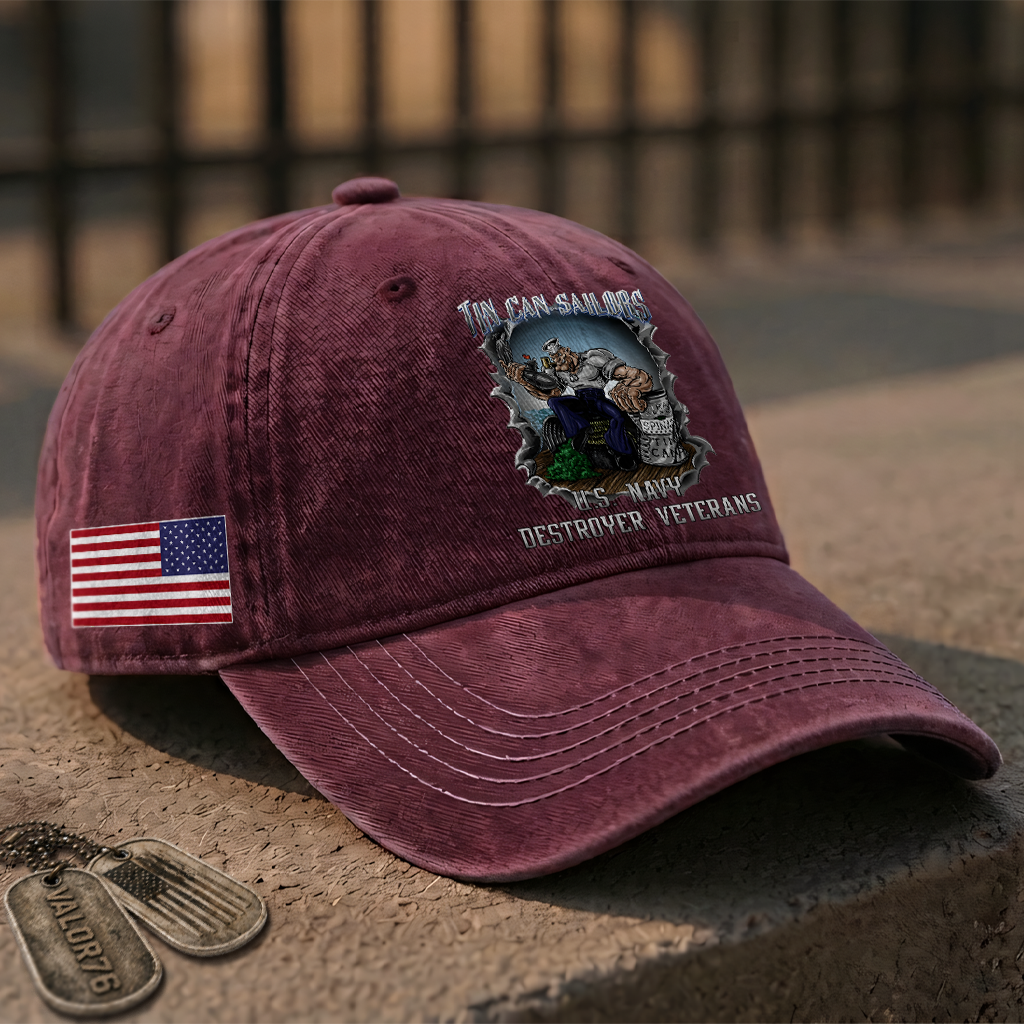 Personalizable Tin Can Sailors Washed Cap