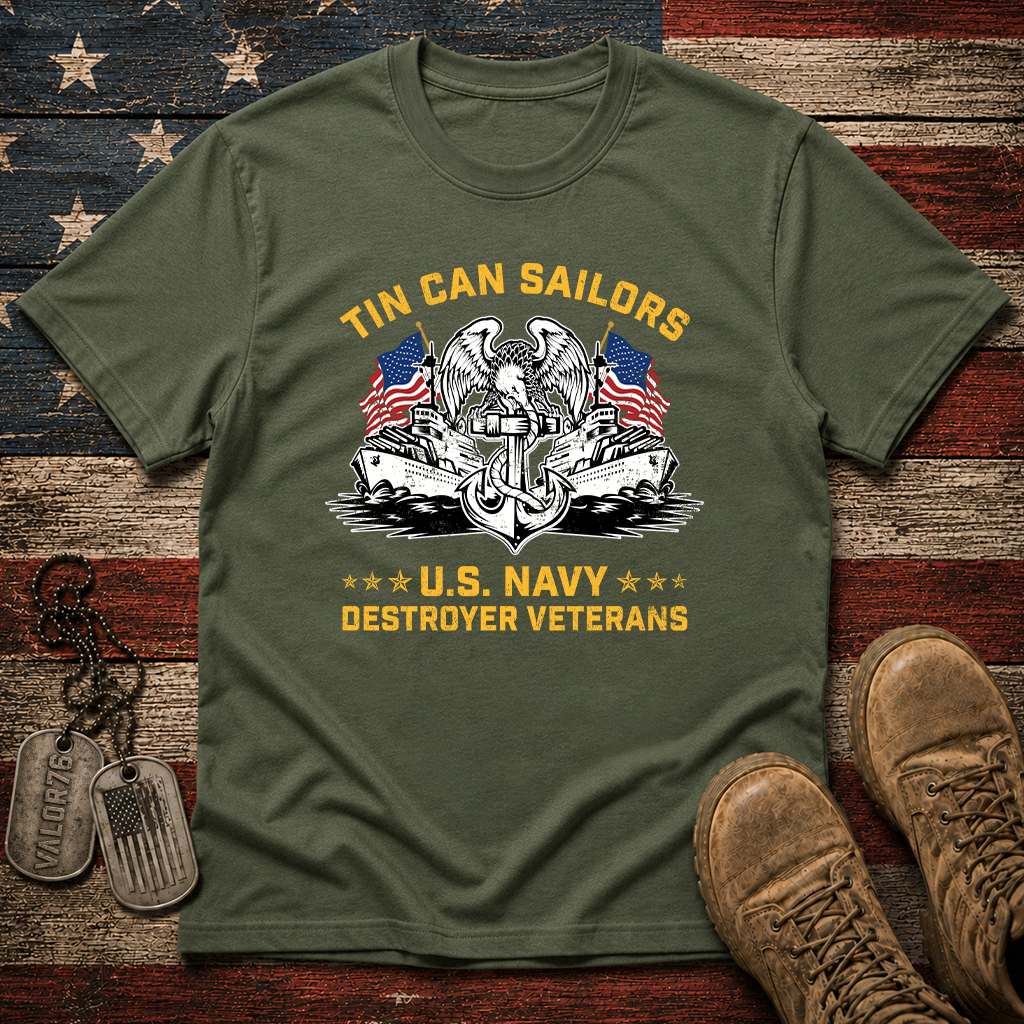 Tin Can Sailors Navy Destroyer Veteran Classic Tee