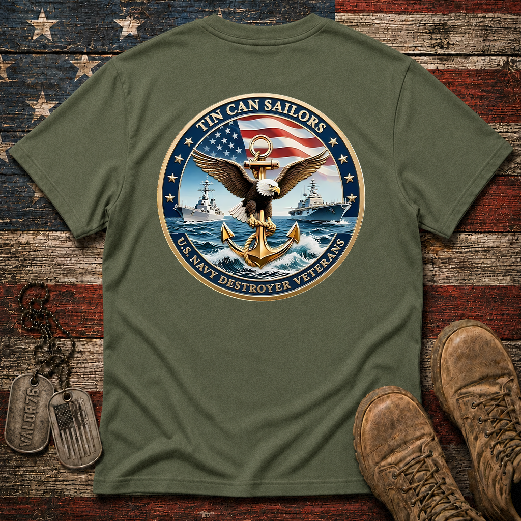 Tin Can Sailors Navy Destroyer Veteran Classic Tee