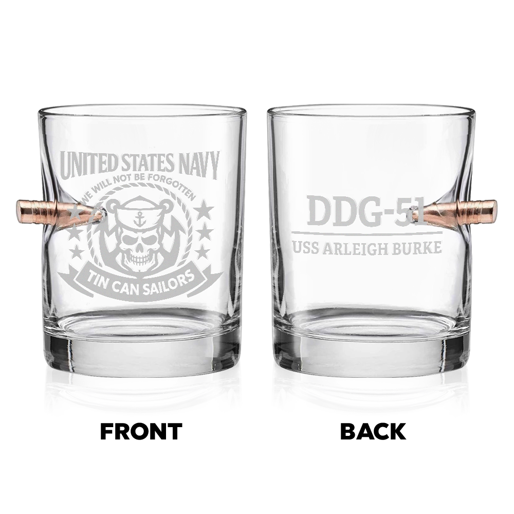 Personalizable Tin Can Sailors Bullet Whiskey Glass