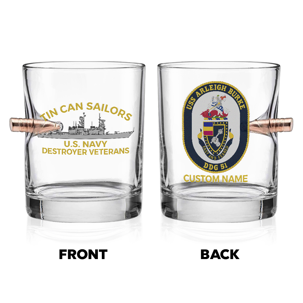Personalizable Tin Can Sailors Bullet Whiskey Glass