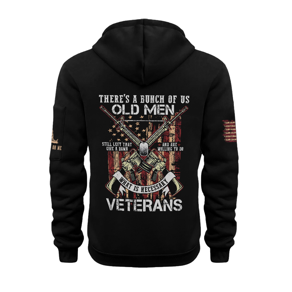 Bunch Of Us Old Men Zipper Pouch Quarter-Zip Hoodie