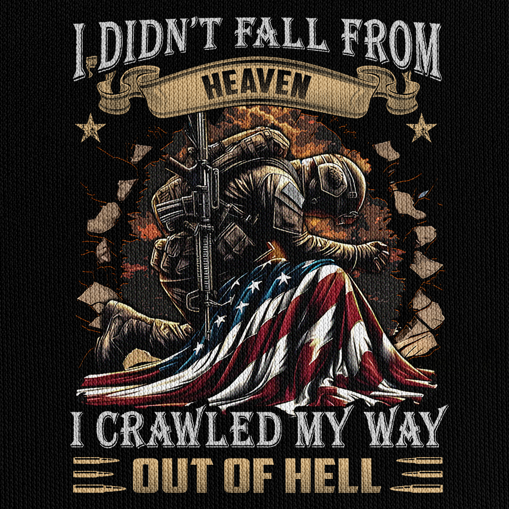 Crawled My Way Out Of Hell Zipper Pouch Quarter-Zip Hoodie