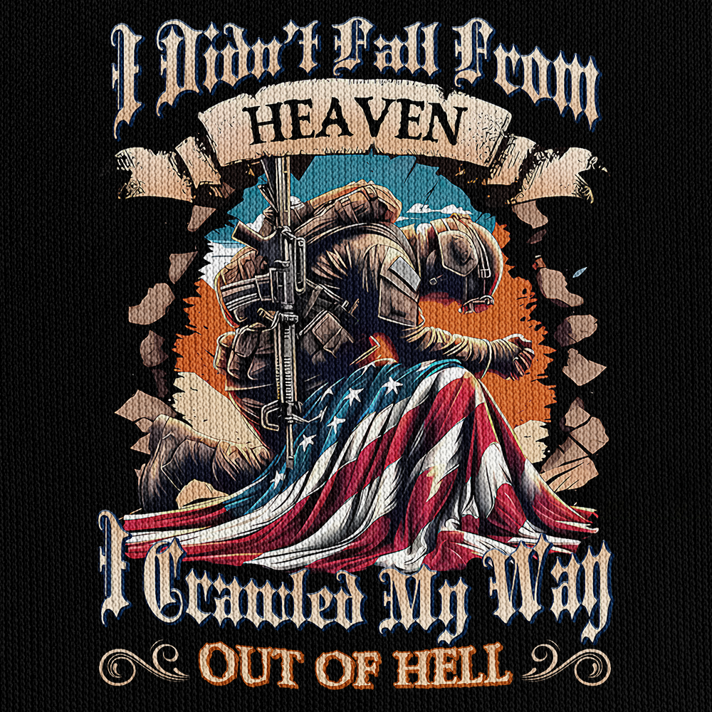 Crawled My Way Out Of Hell Zipper Pouch Quarter-Zip Hoodie