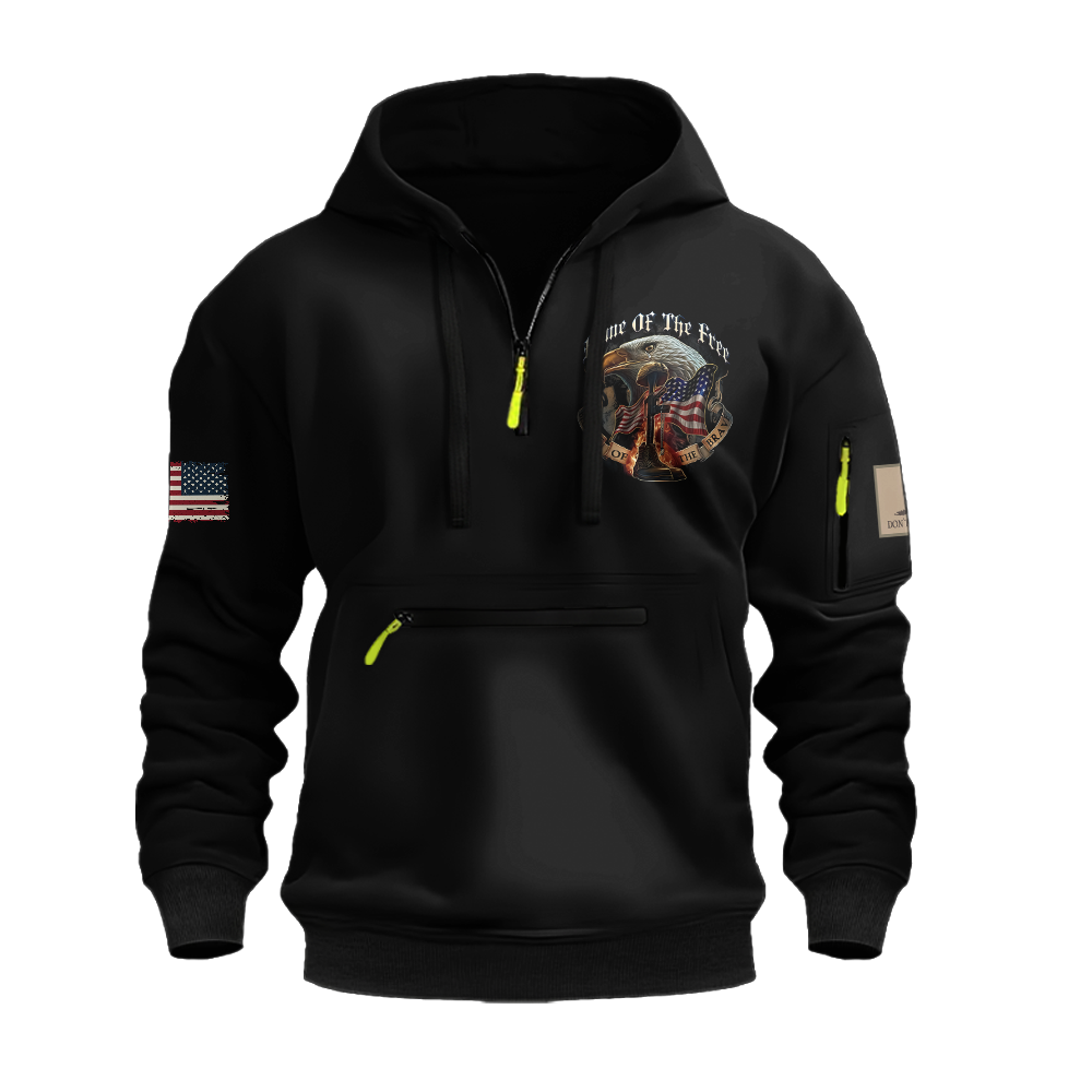 Crawled My Way Out Of Hell Zipper Pouch Quarter-Zip Hoodie