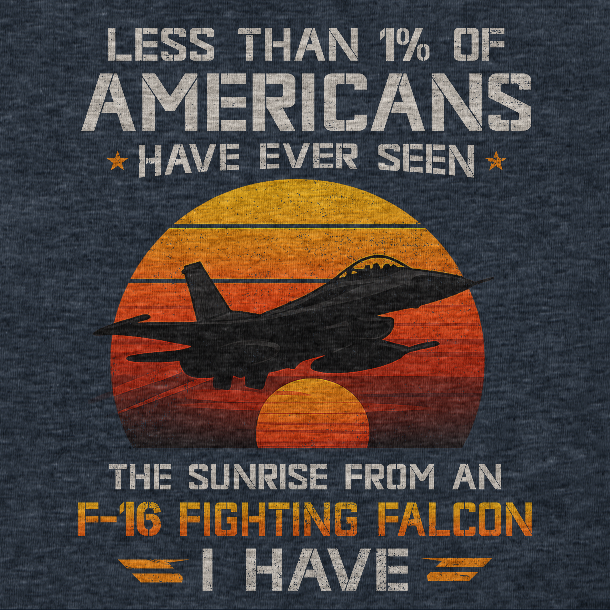 Less Than 1% Sunrise F-16 Premium T-Shirt