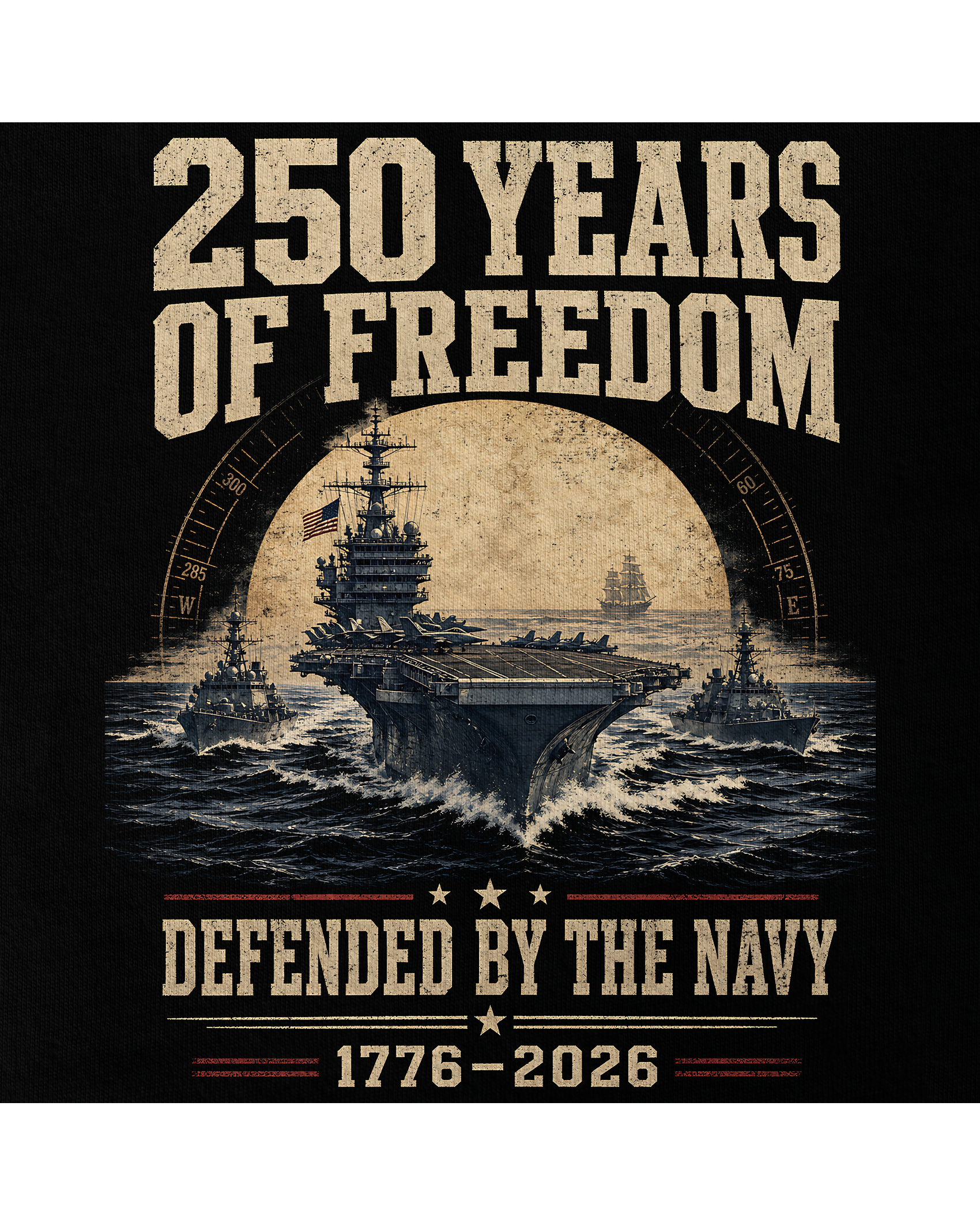 250 Years Of Freedom The Navy Classic Tee