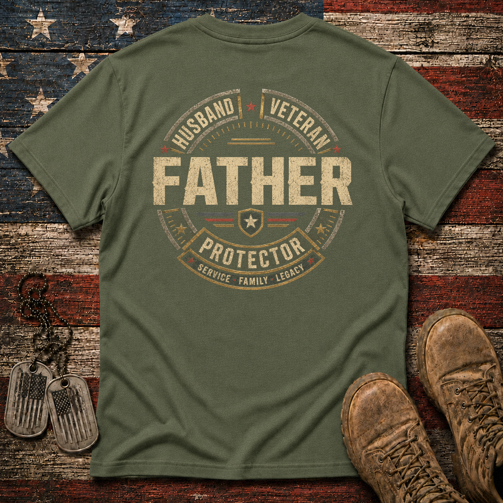 Husband Father Veteran Protector Classic Tee