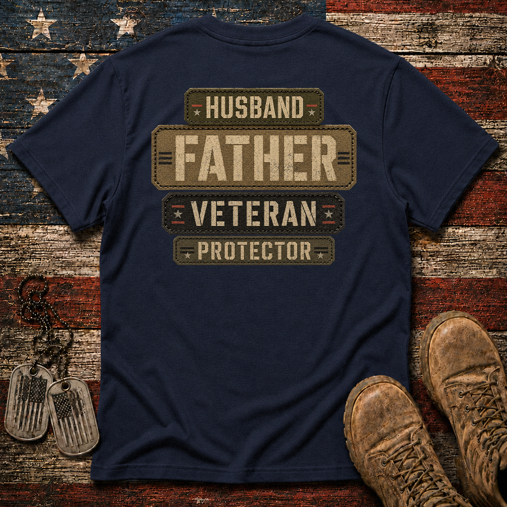 Husband Father Veteran Protector Classic Tee