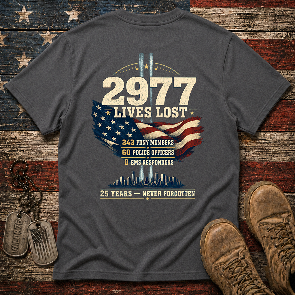 25 Years 9.11 2977 Lives Lost Classic Tee