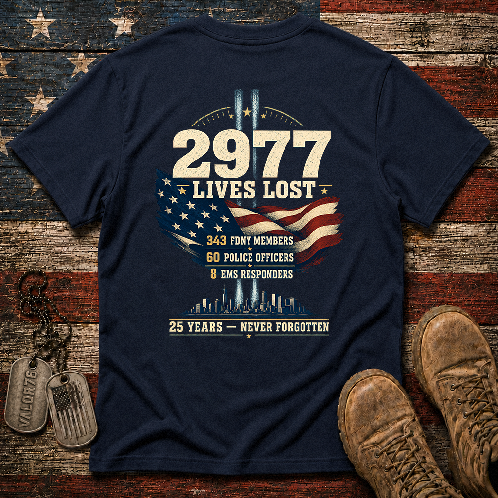 25 Years 9.11 2977 Lives Lost Classic Tee