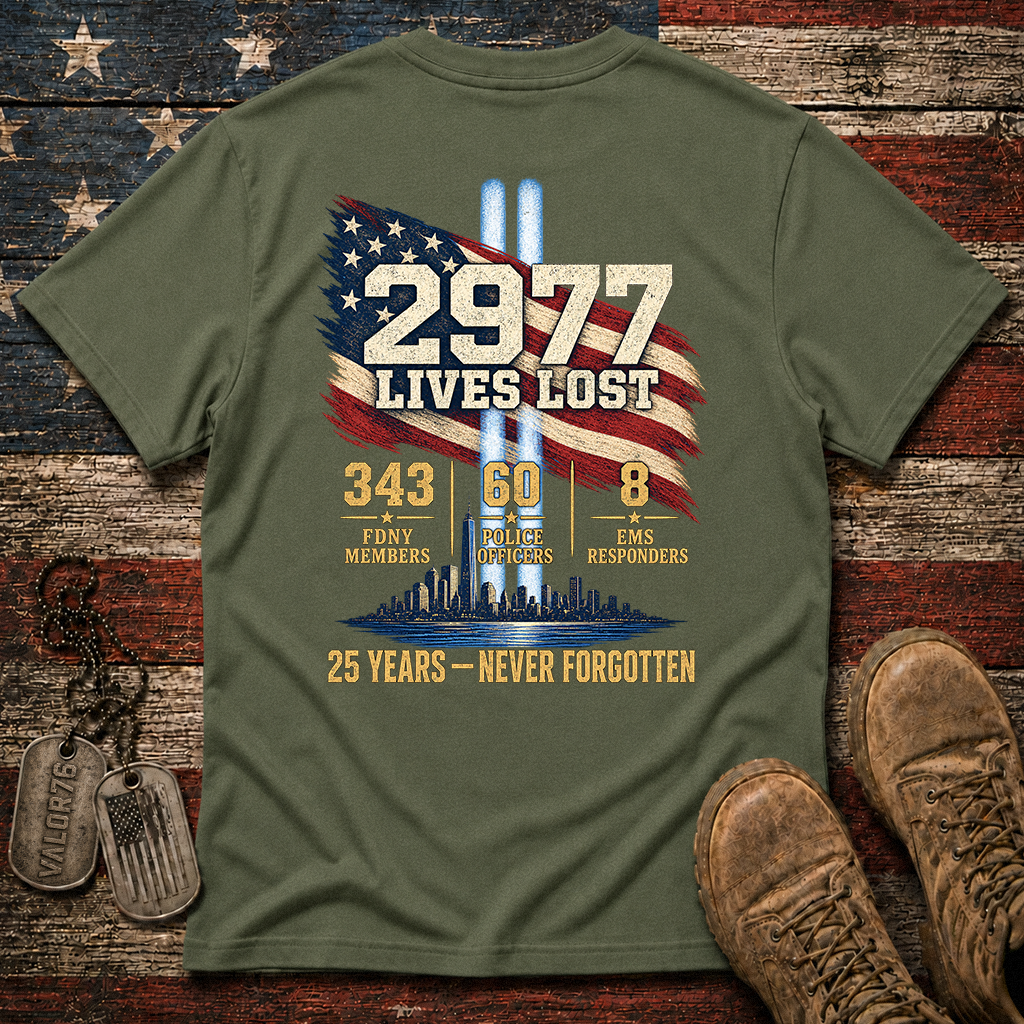 25 Years 9.11 2977 Lives Lost Classic Tee