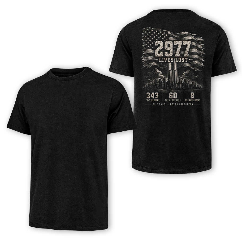 25 Years 9.11 2977 Lives Lost Classic Tee