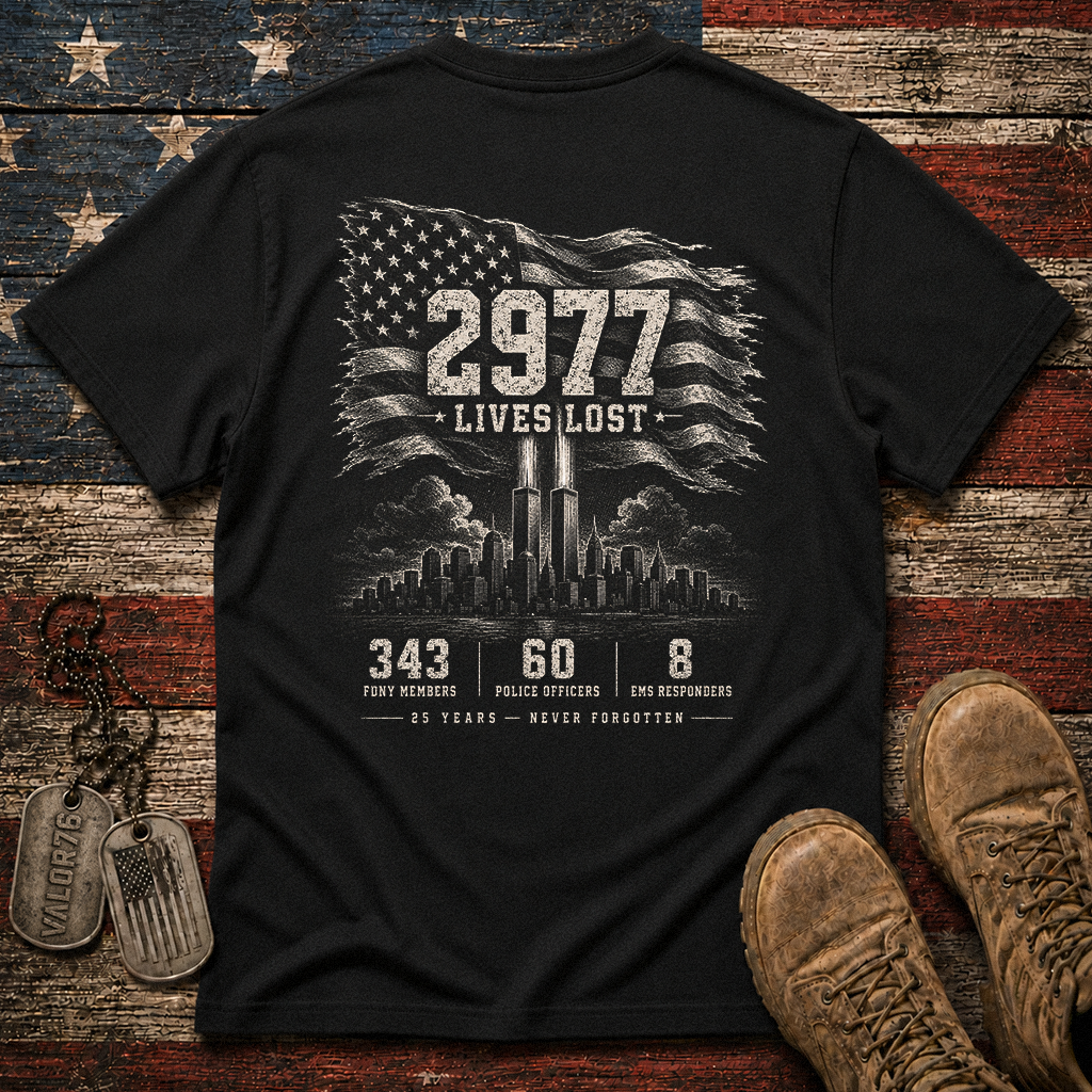 25 Years 9.11 2977 Lives Lost Classic Tee