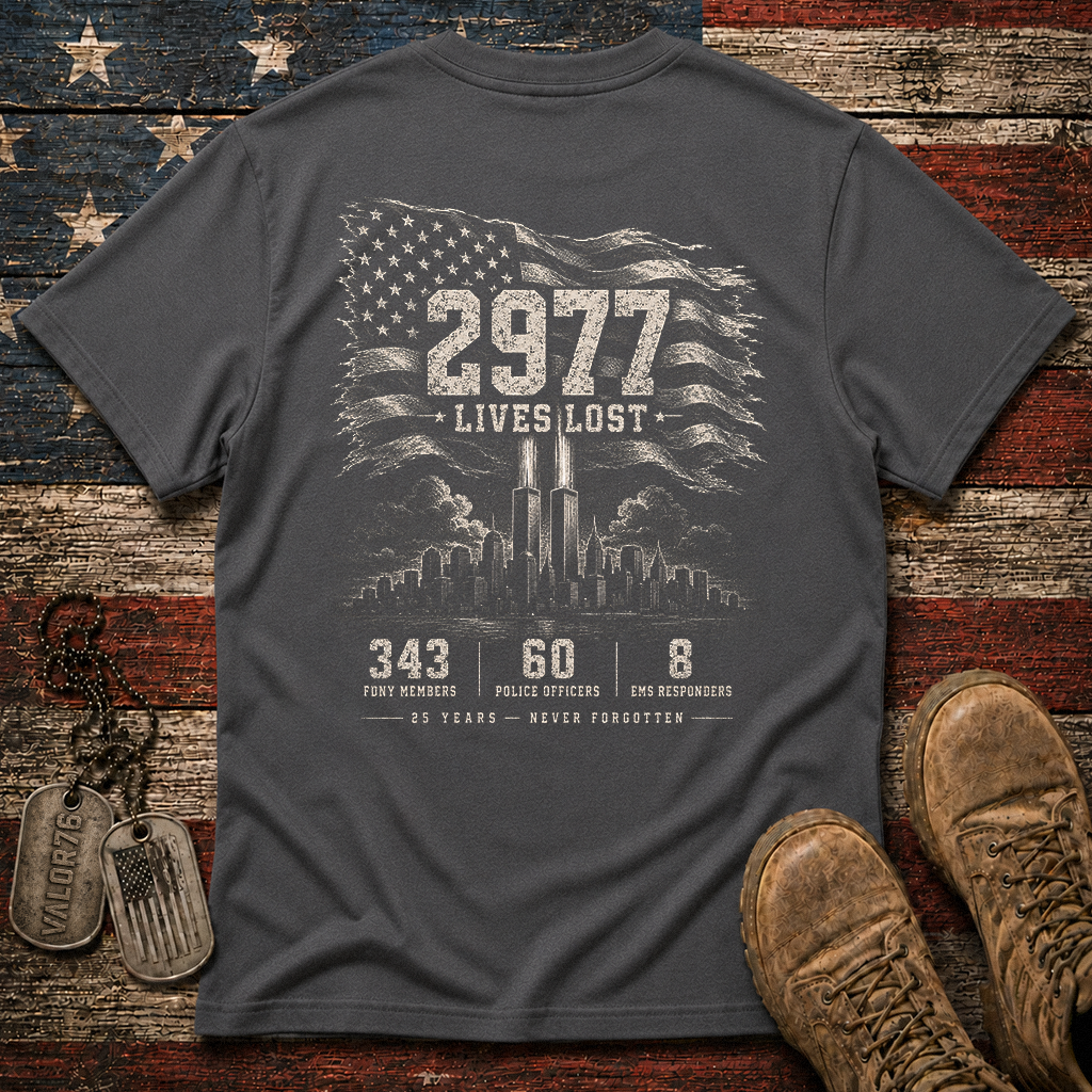 25 Years 9.11 2977 Lives Lost Classic Tee