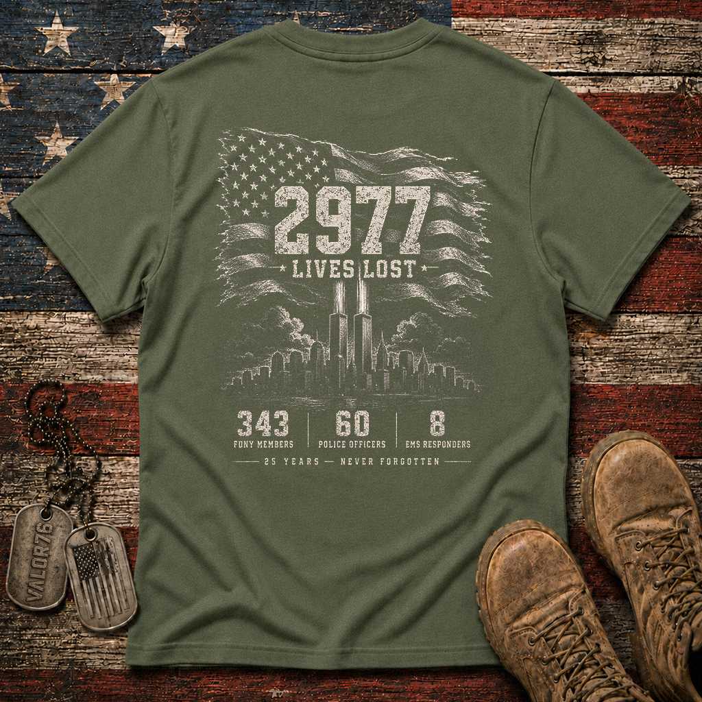 25 Years 9.11 2977 Lives Lost Classic Tee