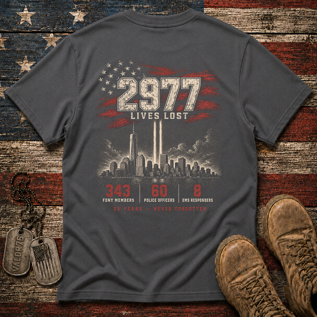 25 Years 9.11 2977 Lives Lost Classic Tee