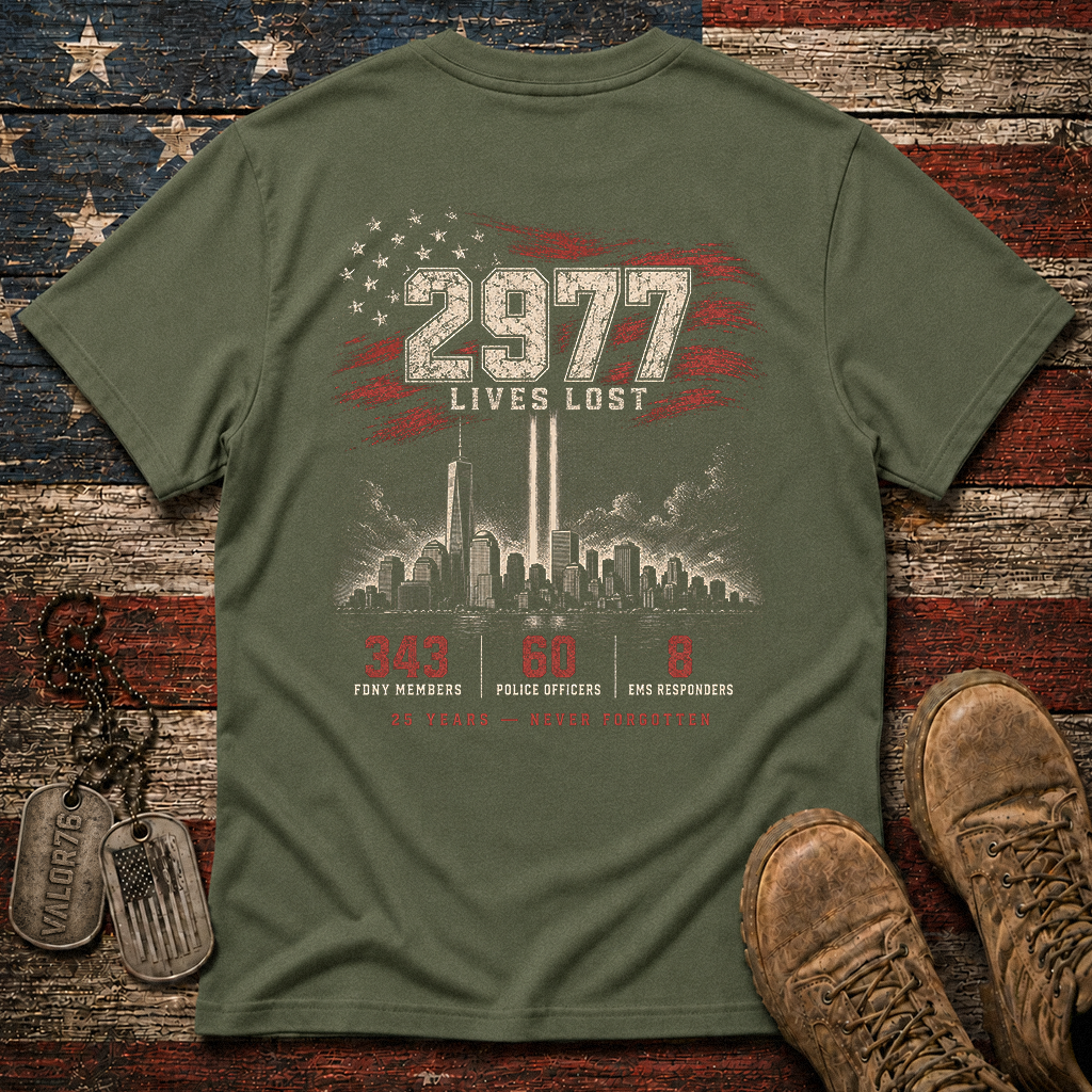 25 Years 9.11 2977 Lives Lost Classic Tee