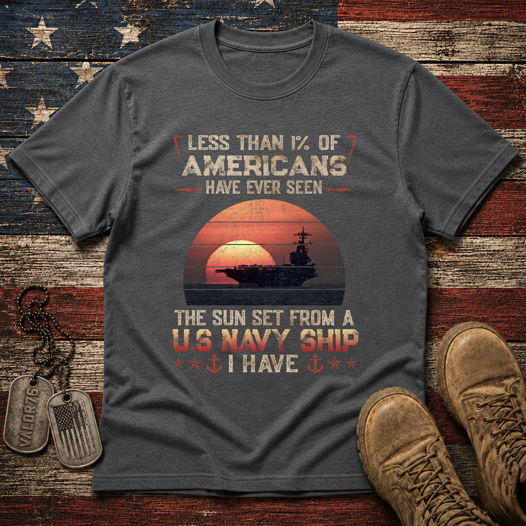 Less Than 1% Navy Ship Classic Tee