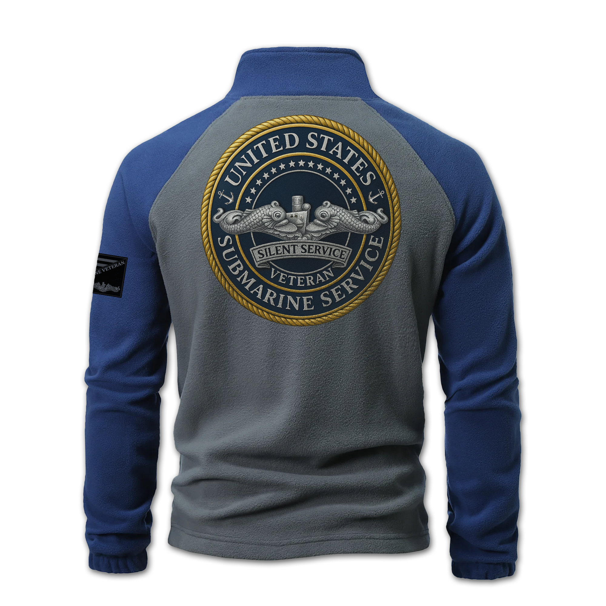 Submarine Service Silver Dolphins Half-Zip Raglan Sweatshirt