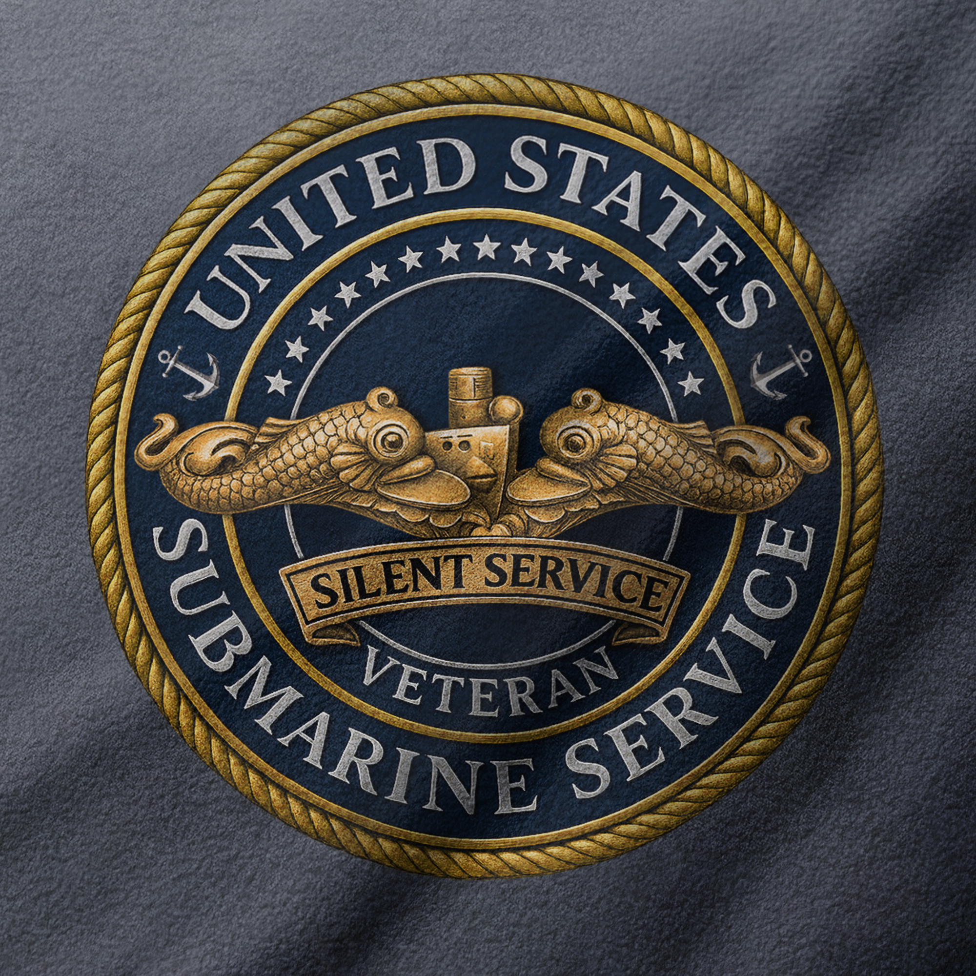 Submarine Service Gold Dolphins Half-Zip Raglan Sweatshirt
