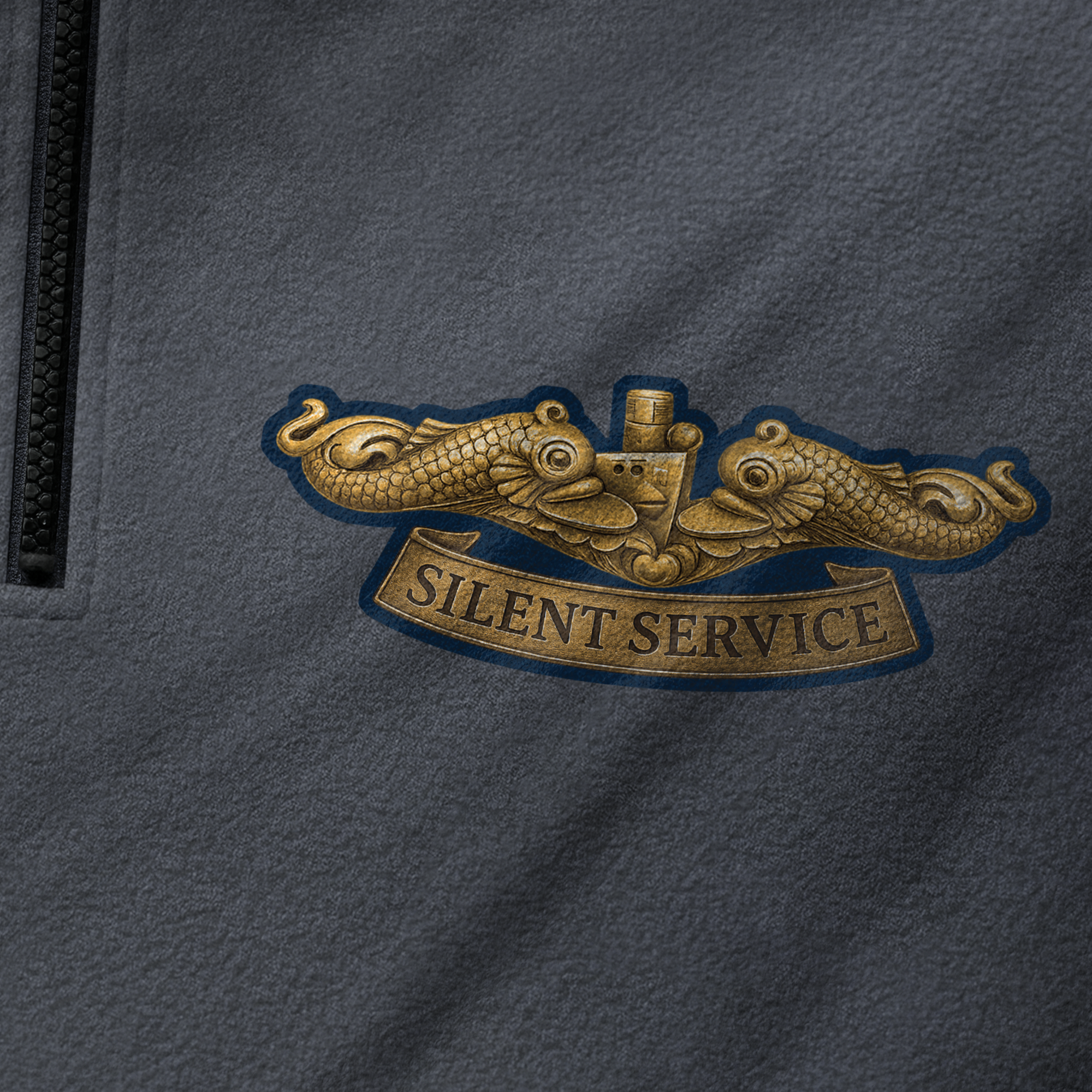 Submarine Service Gold Dolphins Half-Zip Raglan Sweatshirt