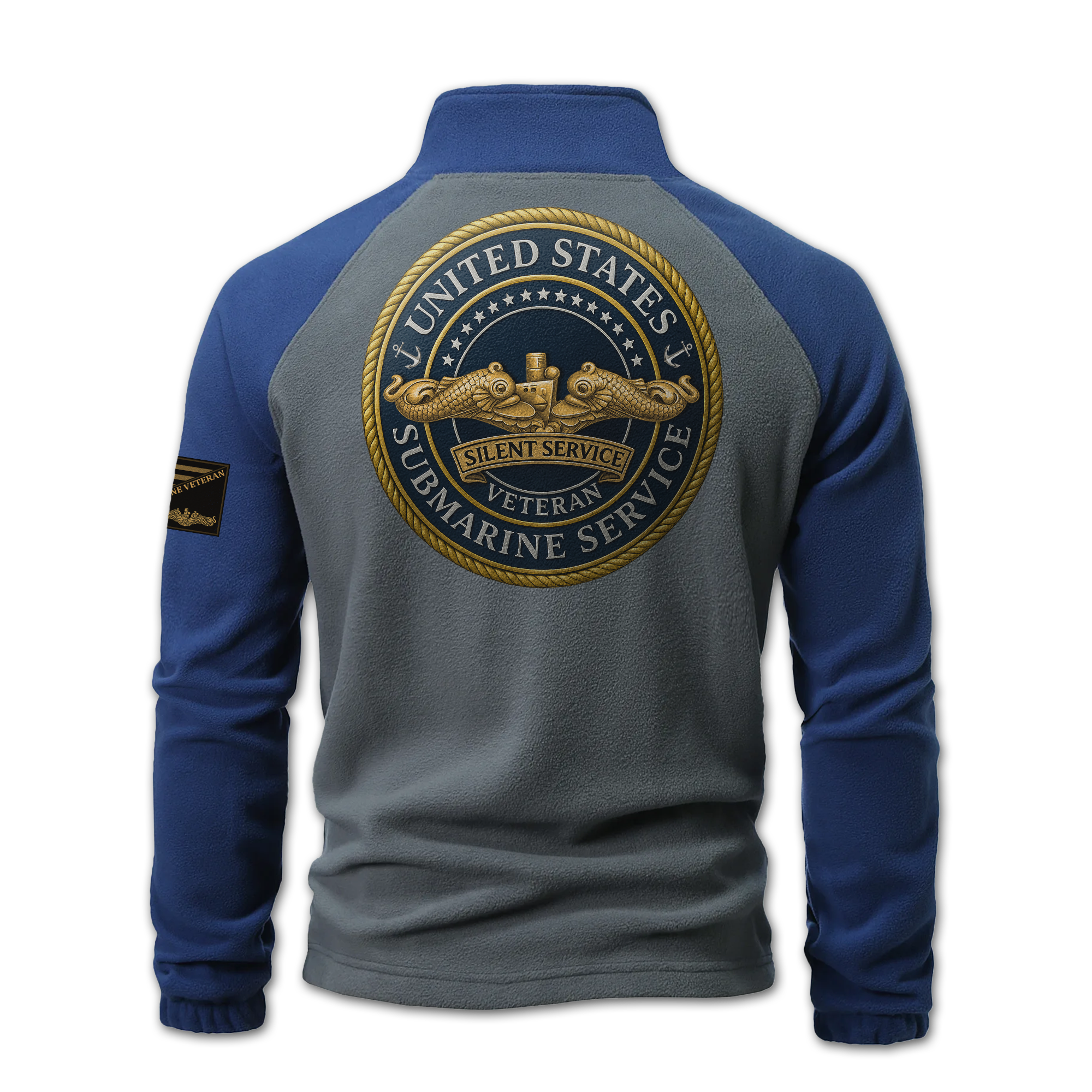 Submarine Service Gold Dolphins Half-Zip Raglan Sweatshirt