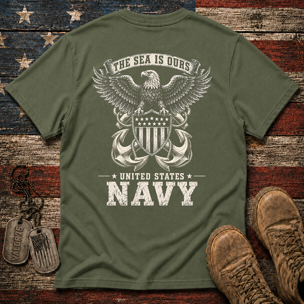 The Sea Is Ours Navy Classic Tee