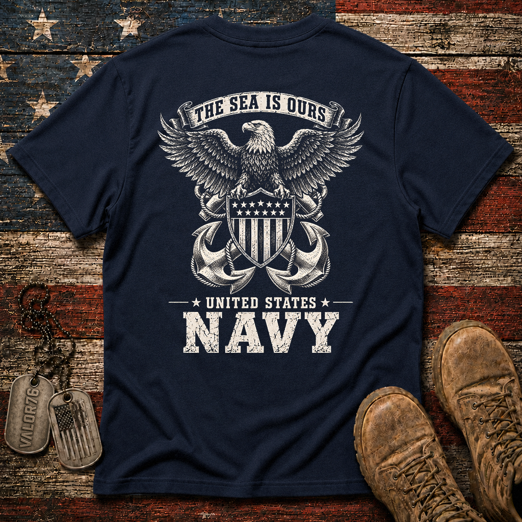 The Sea Is Ours Navy Classic Tee