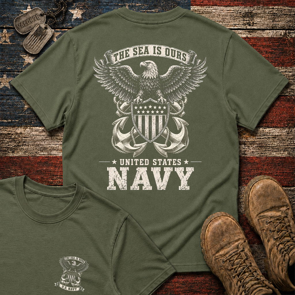 The Sea Is Ours Navy Classic Tee