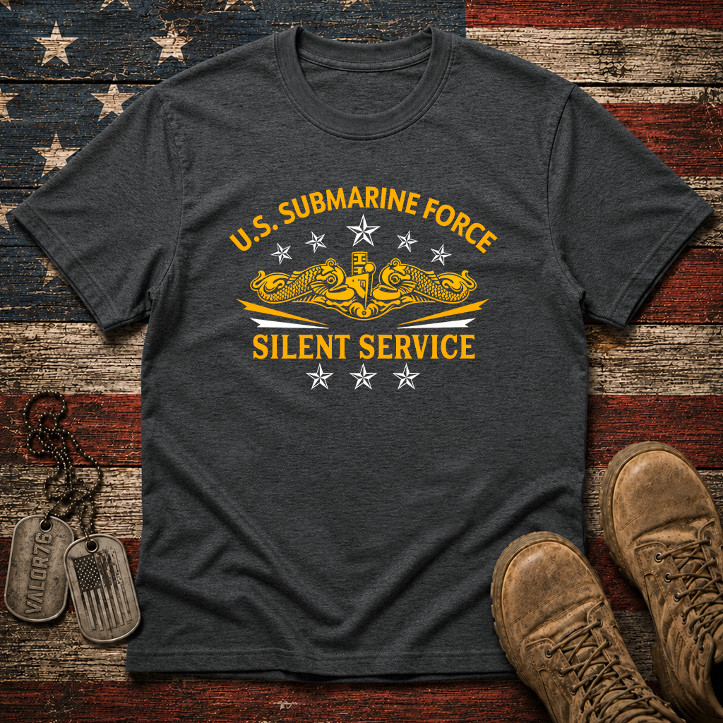 Submarine Force Silent Service Gold Dolphins Classic Tee